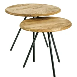 Sale Dreibein Beistelltisch mit Holzplatte aus Eiche - Berga Tische