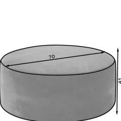 Best Dunkelblauer Sitzhocker aus Samt - Blou Hocker