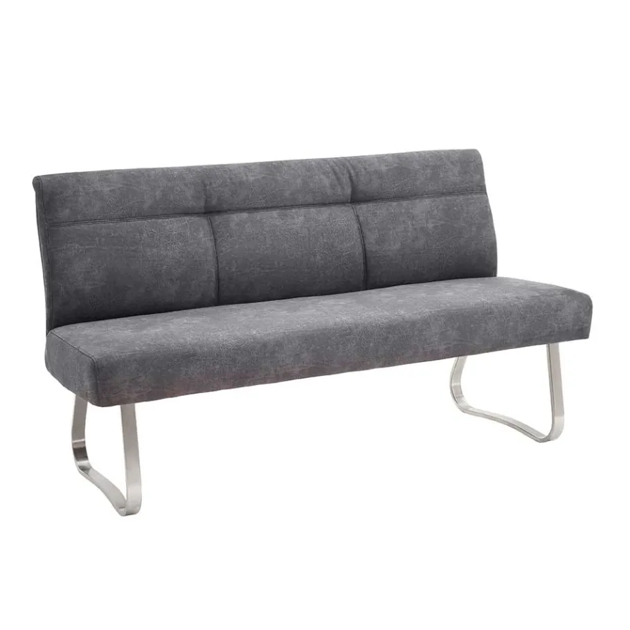 Sale Dunkelgraue Esszimmer Bank mit Microfaser - Edwin Sitzbank