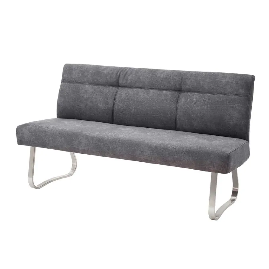 Sale Dunkelgraue Esszimmer Bank mit Microfaser - Edwin Sitzbank