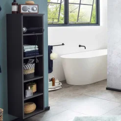 Best Dunkelgraues Badregal mit 5 Fächern - Breznia Regale