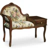 Best Dunkle Telefonbank im Barock Stil Magari mit floralem Muster Sitzbank
