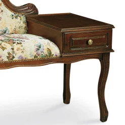 Best Dunkle Telefonbank im Barock Stil Magari mit floralem Muster Sitzbank