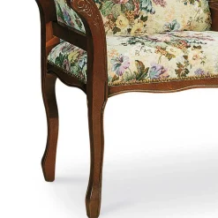 Best Dunkle Telefonbank im Barock Stil Magari mit floralem Muster Sitzbank