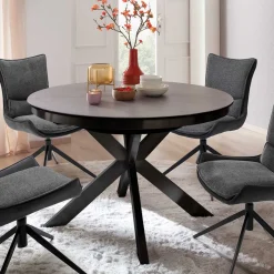 Sale Dunkler Esstisch mit Butterflyauszug - Exmonda Tische