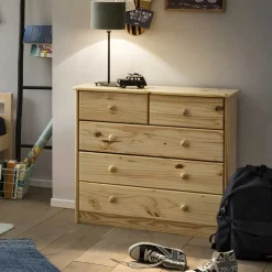 Outlet Echtholz Kommode aus Kiefer Massivholz - Eildon Kommoden