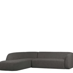 Best Ecksofa in Schwarzgrau Chenille - Barat Sofas