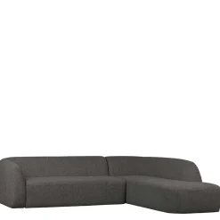 Best Ecksofa in Schwarzgrau Chenille - Barat Sofas