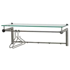 Clearance Edelstahl Garderobe mit Glas Hutablage - Blevos Garderoben