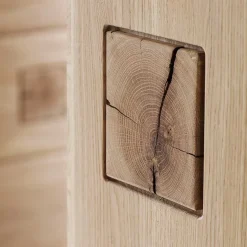 Edle Wohnwand mit 320cm Breite Pontros in Eiche Bianco teilmassiv (vierteilig) Wohnwände