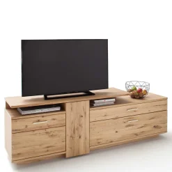 Discount Eiche Bianco Wohnwand Set 320cm - Crokas (dreiteilig) Wohnwände