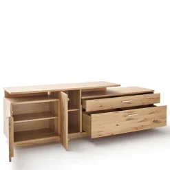 Discount Eiche Bianco Wohnwand Set 320cm - Crokas (dreiteilig) Wohnwände