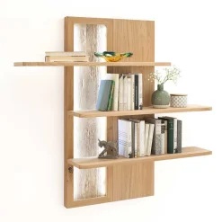 Discount Eiche Bianco Wohnwand Set 320cm - Crokas (dreiteilig) Wohnwände