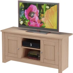 Best Eichefarbenes Landhaus TV Board 120x58x39 cm - Eliandas Tv & Hifi-Möbel|Lowboards
