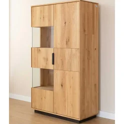 Best Eichenholz Highboard Vitrine modern - Judita Highboards|Vitrinen