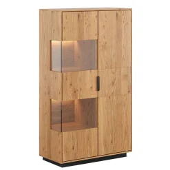 Best Eichenholz Highboard Vitrine modern - Judita Highboards|Vitrinen