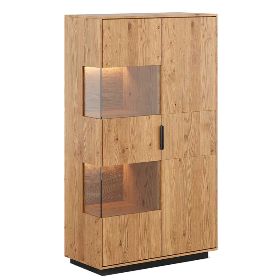 Best Eichenholz Highboard Vitrine modern - Judita Highboards|Vitrinen