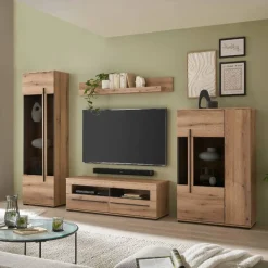 Online Eicheoptik Wohnzimmermöbel Set - Brocus (vierteilig) Wohnwände
