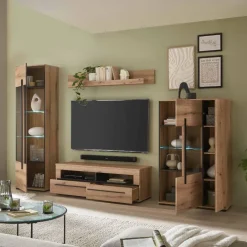 Online Eicheoptik Wohnzimmermöbel Set - Brocus (vierteilig) Wohnwände