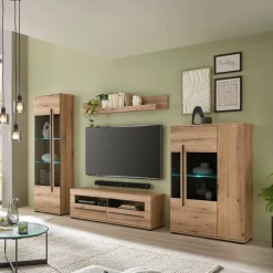 Online Eicheoptik Wohnzimmermöbel Set - Brocus (vierteilig) Wohnwände