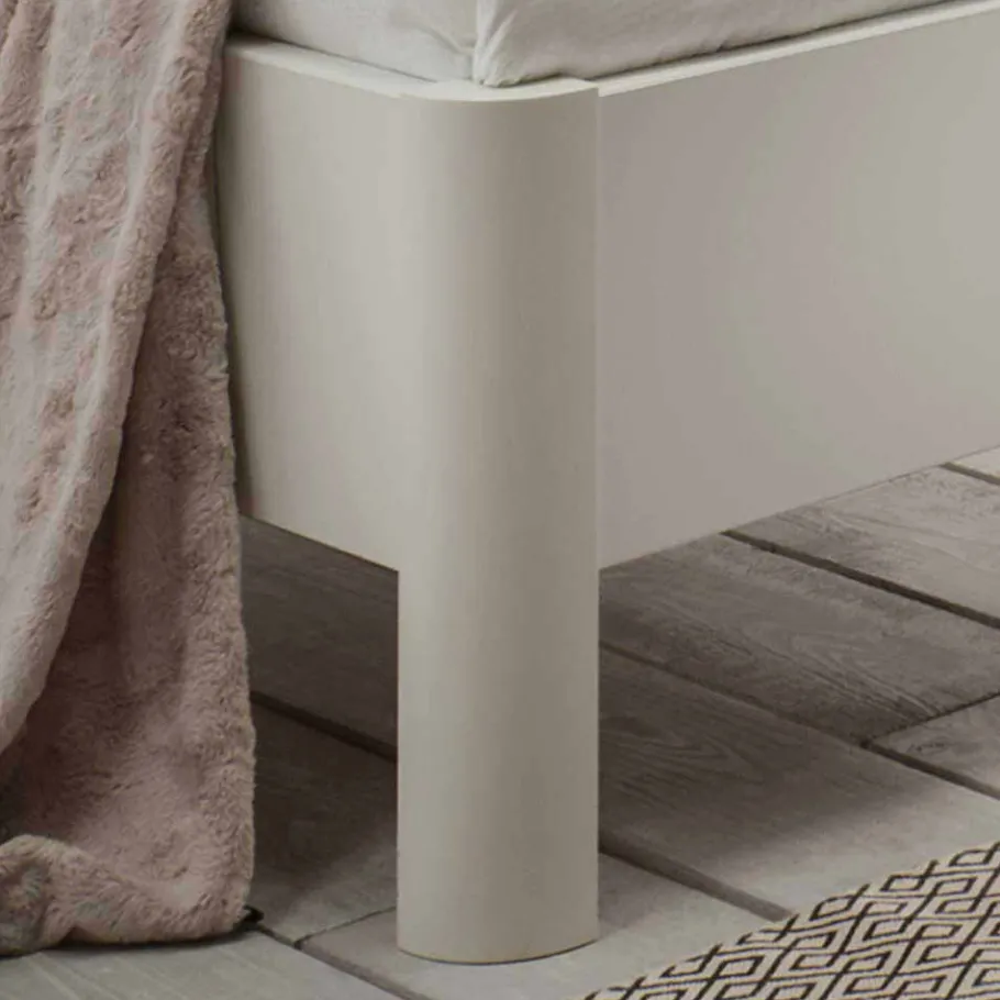 Best Einzelbett und Nachttisch Set Ronis in Weiß mit Braun (zweiteilig) Betten