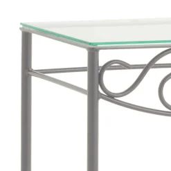 Sale Eisen Nachttisch Brescania in Silberfarben Kommoden