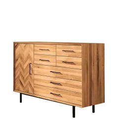 Best Elegante Kommode mit sieben Schubladen & Tür - Kerfa Sideboards