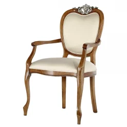 Best Eleganter Tischsessel in Beige Stoff - Dominica Stühle