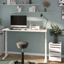 New Elektrisch höhenverstellbarer Schreibtisch in Weiß - Sparkle Tische