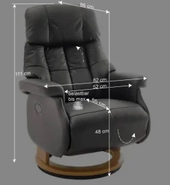 Best Elektrisch verstellbarer Sessel Jersy in Grau Sessel|Sofas