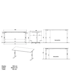 Online Elektrisch verstellbarer Officetisch mit T Gestell - Relaxes Tische