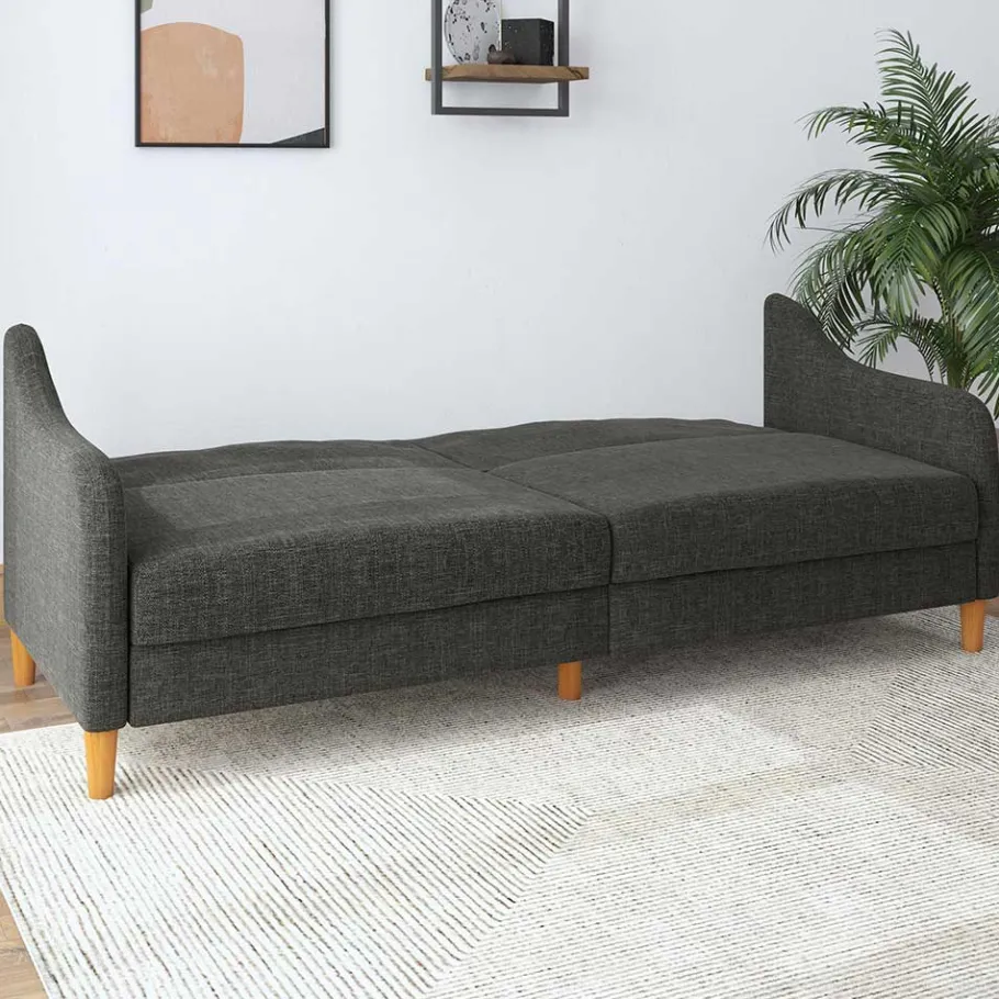 Best 3er Bettsofa in Grau Stoffbezug - Tabara Betten|Sofas