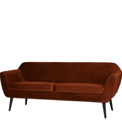 Best 2,5er Wohnzimmercouch in Rost Braun & Schwarz - Susi Sofas