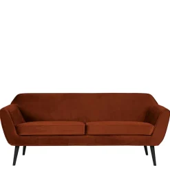 Best 2,5er Wohnzimmercouch in Rost Braun & Schwarz - Susi Sofas