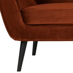 Best 2,5er Wohnzimmercouch in Rost Braun & Schwarz - Susi Sofas