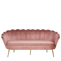 Best 3er Wohnzimmersofa im Retrostil Muschel - Ciabeta Sofas