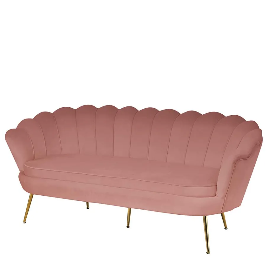 Best 3er Wohnzimmersofa im Retrostil Muschel - Ciabeta Sofas