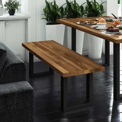 Clearance Essbank Manzey aus Wildeiche Massivholz Sitzbank