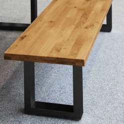 Clearance Essbank Manzey aus Wildeiche Massivholz Sitzbank