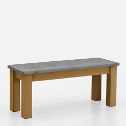 Sale Esstisch Bank in Grau & Laugenfarbig - Adrano Sitzbank