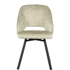 Sale Esstisch Drehstuhl in Beige Struktursamt - Turena (2er Set) Stühle