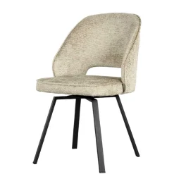Sale Esstisch Drehstuhl in Beige Struktursamt - Turena (2er Set) Stühle