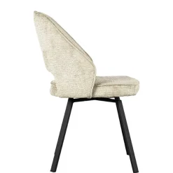 Sale Esstisch Drehstuhl in Beige Struktursamt - Turena (2er Set) Stühle