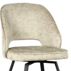 Sale Esstisch Drehstuhl in Beige Struktursamt - Turena (2er Set) Stühle