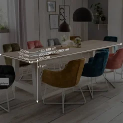 Sale Esstisch mit Baumkante Eiche gekälkt - Ugolina Tische