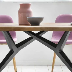 Best Esstisch mit Holzplatte Akazie & Eisengestell - Sestron Tische