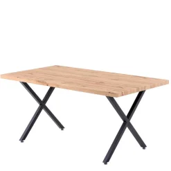 New Esstisch mit X-Beinen plus 4 Stühle - Lamon (fünfteilig) Sitzgruppe|Tische