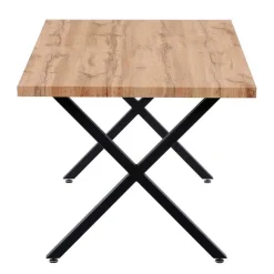 New Esstisch mit X-Beinen plus 4 Stühle - Lamon (fünfteilig) Sitzgruppe|Tische