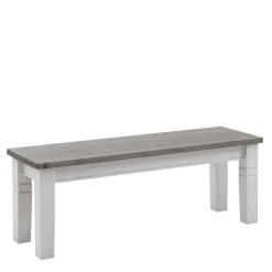 Best Esstischbank Mirandesca in Weiß Grau Sitzbank