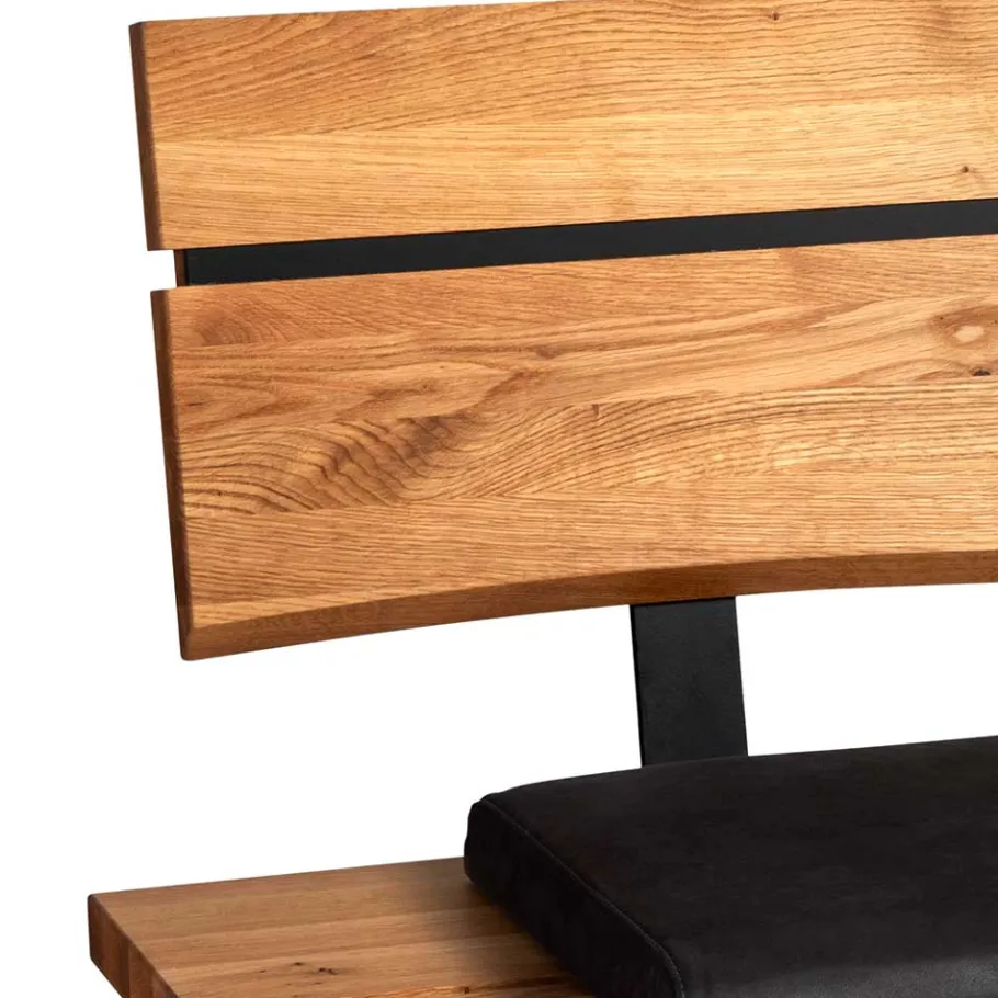 Clearance Esstischbank mit Rückenlehne in Wildeiche - Piton Sitzbank